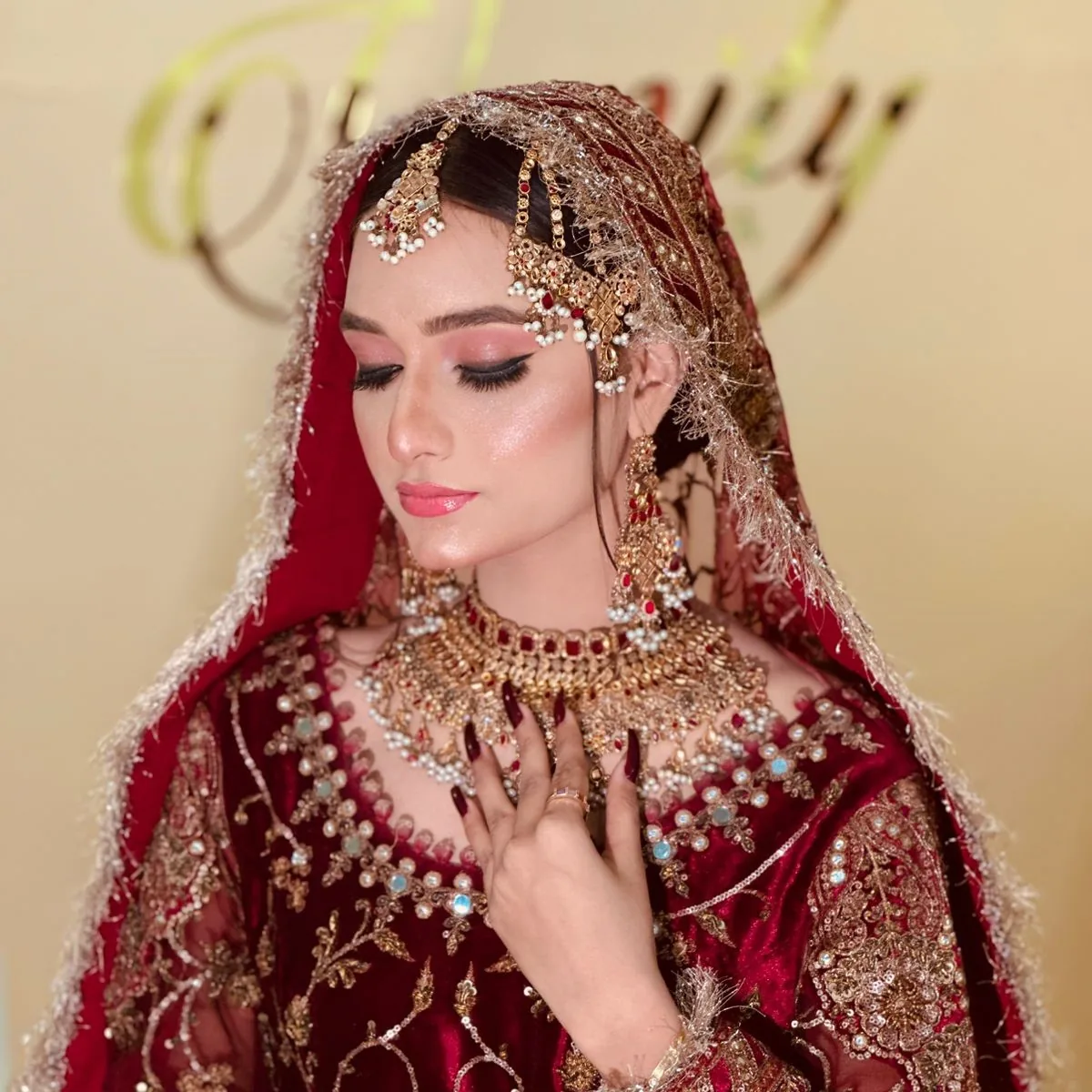 Valima bridal makeup and styling by Vanity Salon